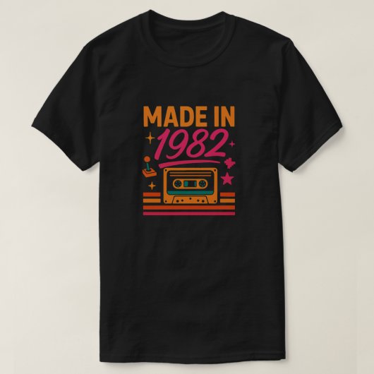 Retro Birthday Made in 1982 Shirt (Design vorne)