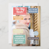 Retro Birthday Magazine Cover Invitation Einladung (Vorderseite)