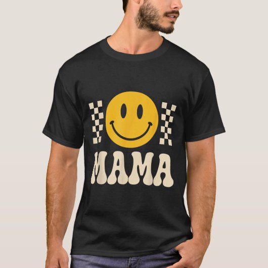 Retro Birthday Mama Shirt, One Happy Typ Family B T-Shirt (Vorderseite)