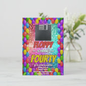 Retro Birthday Mixtape Backback Party laden ein Einladung (Stehend Vorderseite)