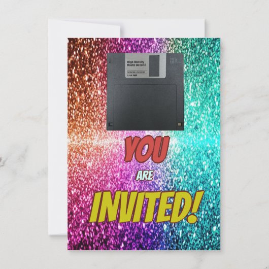 Retro Birthday Mixtape Backback Party laden ein Einladung (Rückseite)