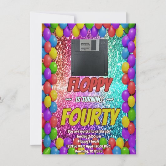 Retro Birthday Mixtape Backback Party laden ein Einladung (Vorderseite)