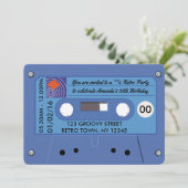 Retro Birthday Party Personalisiert Einladung (Stehend Vorderseite)