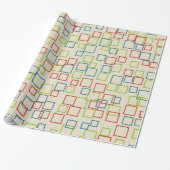 Retro Birthday Party Squares Wrapping Paper Geschenkpapier (Ungerollt)