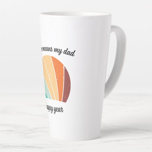 Retro Birthday Sunset Vibe für Vater Milchtasse (Rechte Ecke)