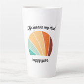 Retro Birthday Sunset Vibe für Vater Milchtasse (Vorderseite)