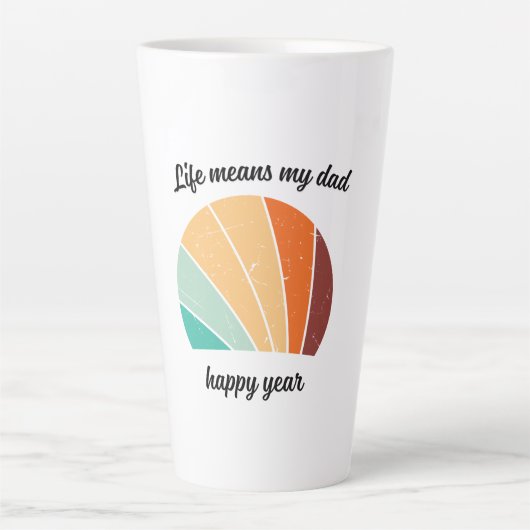Retro Birthday Sunset Vibe für Vater Milchtasse (Vorderseite)
