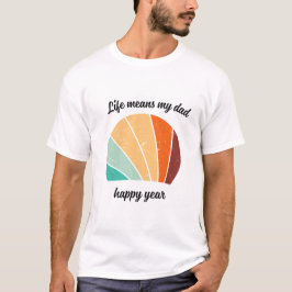 Retro Birthday Sunset Vibe für Vater T-Shirt