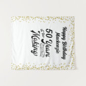 Retro Birthday Years in the Making Custom Wandteppich (Vorderseite (Horizontal))