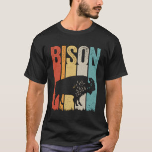 Retro Bison National Park Vintag American Buffalo T-Shirt