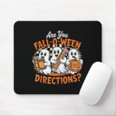Retro Bist du Fall O Ween Anweisungen Geist Hallow Mousepad (Mit Mouse)