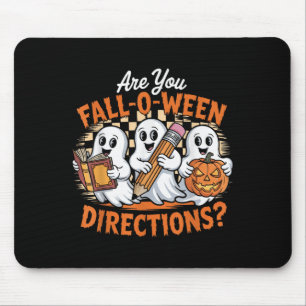 Retro Bist du Fall O Ween Anweisungen Geist Hallow Mousepad