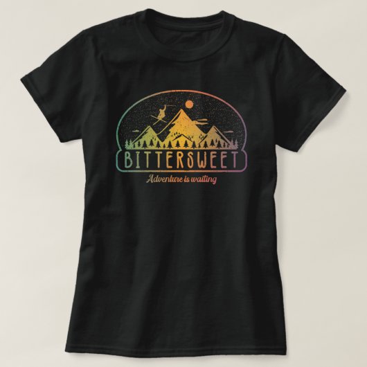 Retro Bittersweet Ski T-Shirt (Design vorne)