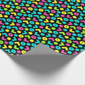 Retro Black and Neon Pattern der 80er/90er Jahre Geschenkpapier (Ecke)
