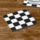 Retro Black and White Checkerboard Drinks Coasters Untersetzer
