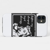 Retro black and white design with the phrase “Coff Case-Mate iPhone Hülle (Rückseite (Horizontal))