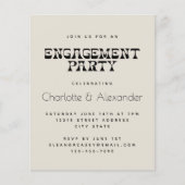 Retro Black and White Engagement Party (Vorderseite)
