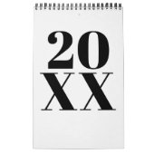 Retro Black and White Typography No Photo 2026 Kalender (Titelbild)