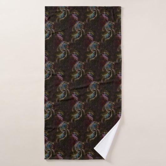 Retro Black Atomic Abstrakt Badehandtuch (Badehandtuch)