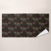 Retro Black Atomic Abstrakt Badehandtuch (Badehandtuch)