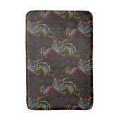 Retro Black Atomic Abstrakt Badematte (Vorderseite Vertikal)