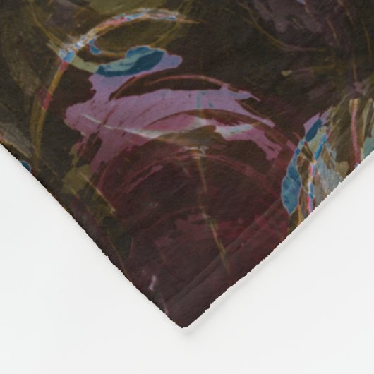 Retro Black Atomic Abstrakt Fleecedecke (Ecke)