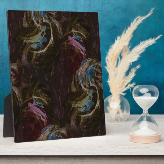 Retro Black Atomic Abstrakt Fotoplatte (Seite)