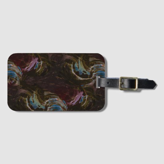 Retro Black Atomic Abstrakt Gepäckanhänger (Vorderseite (Horizontal))