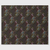 Retro Black Atomic Abstrakt Geschenkpapier (Flach)