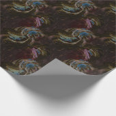 Retro Black Atomic Abstrakt Geschenkpapier (Ecke)