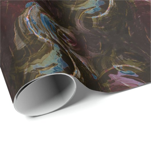 Retro Black Atomic Abstrakt Geschenkpapier (Rolleneckpunkt)