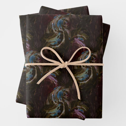 Retro Black Atomic Abstrakt Geschenkpapier Set (Beispiel)