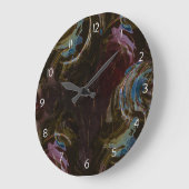 Retro Black Atomic Abstrakt Große Wanduhr (Winkel)