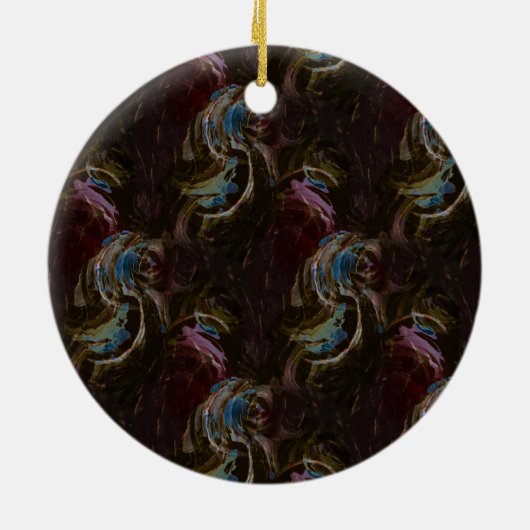 Retro Black Atomic Abstrakt Keramik Ornament (Hinten)