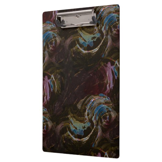 Retro Black Atomic Abstrakt Klemmbrett (Links)