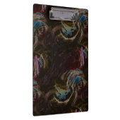 Retro Black Atomic Abstrakt Klemmbrett (Rechts)