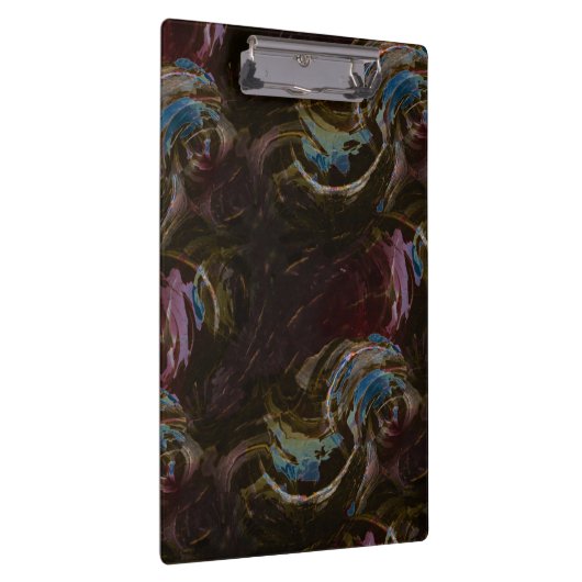 Retro Black Atomic Abstrakt Klemmbrett (Rechts)