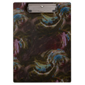 Retro Black Atomic Abstrakt Klemmbrett (Vorderseite)