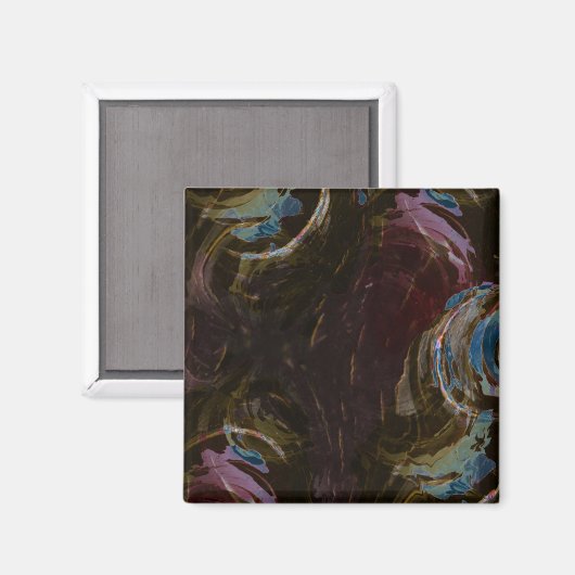 Retro Black Atomic Abstrakt Magnet (Vorderseite/Rückseite)