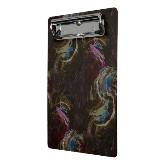 Retro Black Atomic Abstrakt Mini Klemmbrett (Gewinkelt2)