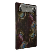 Retro Black Atomic Abstrakt Mini Klemmbrett (Schrägansicht)