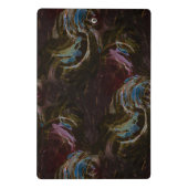 Retro Black Atomic Abstrakt Mini Klemmbrett (Rückseite)