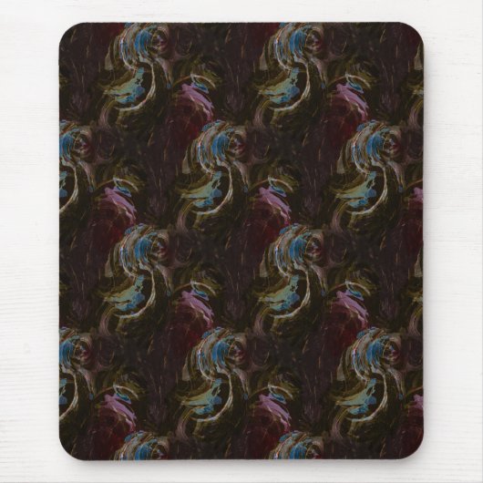 Retro Black Atomic Abstrakt Mousepad (Vorne)