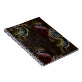 Retro Black Atomic Abstrakt Notizblock (Rechte Seite)