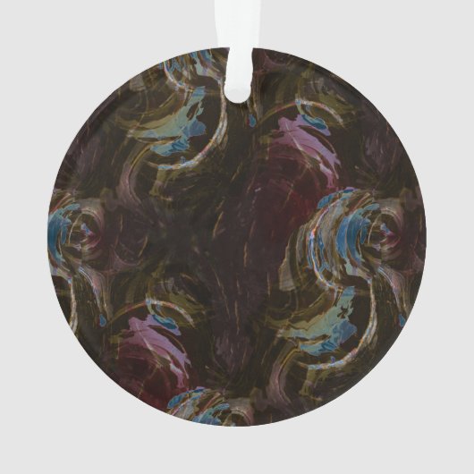 Retro Black Atomic Abstrakt Ornament (Rückseite)