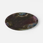 Retro Black Atomic Abstrakt Pappteller (Schrägansicht)