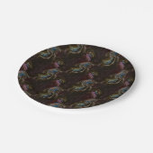 Retro Black Atomic Abstrakt Pappteller (Schrägansicht)