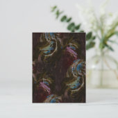 Retro Black Atomic Abstrakt Postkarte (Stehend Vorderseite)