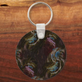 Retro Black Atomic Abstrakt Schlüsselanhänger (Rückseite)