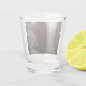 Retro Black Atomic Abstrakt Schnapsglas (Rückseite)